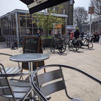 Just outside the Stoke Newington station at Livity Cafe in North London