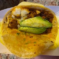 chorizo de soya con papa taco   at Oscars in San Diego