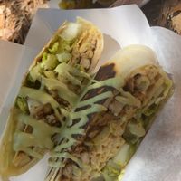 Jerk chicken Crunchwrap   at Seasoned Green in Tampa