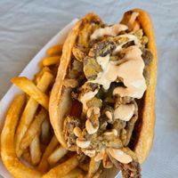 Mushroom po boy at Seasoned Green in Tampa