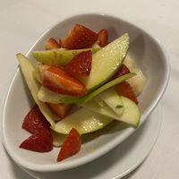 A specially-made fruit salad    at The Old Salt Bush in Broken Hill