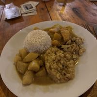 Photos of curries never look too great, but trust me when I say this was so tasty!!  at Mum's Kitchen in Mirissa