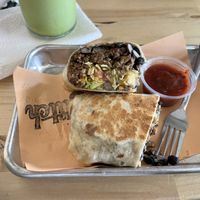 The impossible burrito   at Stitch Cafe West Village in Oklahoma City