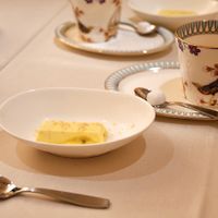 Chai and kulfi (Indian ice-cream) for dessert  at Rubina in Kanazawa