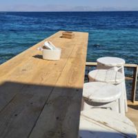 Seating  at Flatwhite Cafe in Dahab