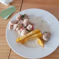 Ceviche sin cebolla y papa at ConSuLado Vegano in Lima