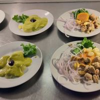 Starters from the buffet at ConSuLado Vegano in Lima