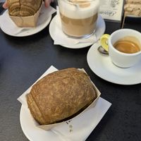 Vegan almond cream croissant at Grosmi Caffe in Udine