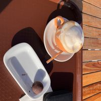 Cafe con Soja y Gofio cacao ball  at Secreto Energy in Fuerteventura