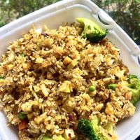 Curry fried rice (# 27)  at D'Vegan in Dallas