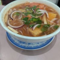 tomato tofu soup at D'Vegan in Dallas