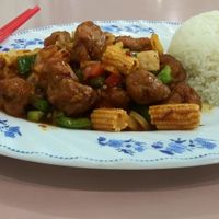  sweet and sour chicken. at D'Vegan in Dallas