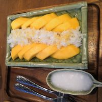 Mango sticky rice at Jasmine Siam Kitchen  จัสมิน สยาม คิทเช่น in Bangkok