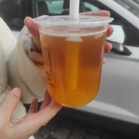 Bubble Tea de melocotón y bolas de mango at Asia Haus Ba Ha - Vietnamesische Spezialitäten in Augsburg