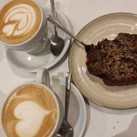 Banana chocolate cake at Karma Organic Coffee in Krakow