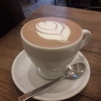 Cocoa with oat milk at Karma Organic Coffee in Krakow