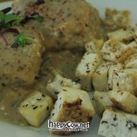 Housemade vegan biscuits and gravy. at Bleeding Heart Bakery in Chicago