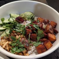 Roasted Sweet Potato Bowl at Botanical Plant-Based Fare in Charlottesville
