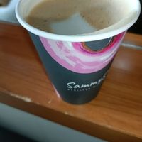 Latte (it had a nice design but walking around made it vanish) at Sammys Berliner Donuts in Berlin