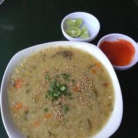 Quinoa soup at Restaurante Union Vegetariano in Lima