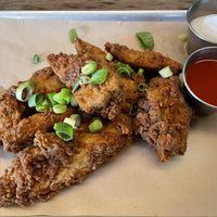 Wings Wednesday! Seitan wings hot sauce and vegan mayo. £12 unlimited seitan/cauliflower wings  at BrewDog in Bournemouth