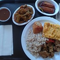 Vegan meal at Ananda Restaurante Vegetariano in Santo Domingo