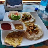 Cassave omelet  at Don Sanduchito in Puerto Villamil