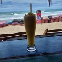 Jugo de lulo at Don Sanduchito in Puerto Villamil