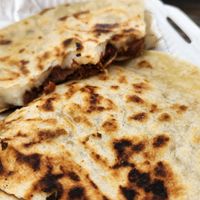 Jackfruit quesadilla so gooey and crispy! #Veganuary at Taco Stop in Tucson