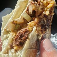 Look at all that good good. Get the burrito  at Taco Stop in Tucson