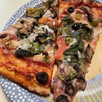 The Herbivore made with vegan cheese   at Task Force Pizza Co in Fort Walton Beach