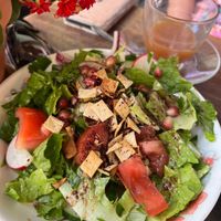 Lebanese salad with fried bread at Comptoir Libanais - South Kensington in South West London