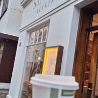 Oat latte at SANDHOLT in Reykjavik