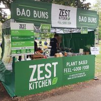 Market stall at Zest Kitchen in London