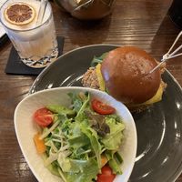 vegan burger + lillet peach   at Twenty Two in Dresden