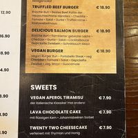 vegan choices beside salads  at Twenty Two in Dresden