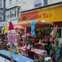 Exterior (near to Christmas) at Soup N Tap in Eastbourne