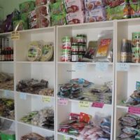 Goodies to buy. at Lotos Restaurante Vegetariano in Santo Domingo