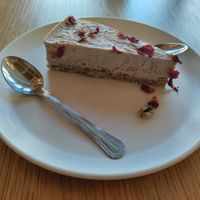 Lavender raw cheesecake at Inward in Tunis