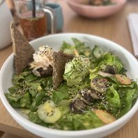 Raw Mushroom burger  at Inward in Tunis