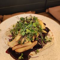 Tempeh in wine sauce at Meet Vegano in Malaga