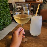 Malaga moscatel, house lemonade at Meet Vegano in Malaga