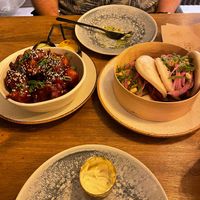 Chili crispy cauliflower and Bao at Meet Vegano in Malaga