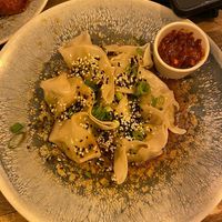 Edamame dumpings at Meet Vegano in Malaga