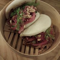 Bao buns at Meet Vegano in Malaga