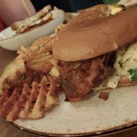 Mushroom burger at Meet Vegano in Malaga
