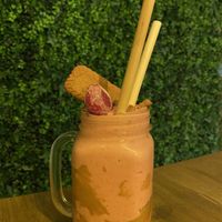 Strawberry milkshake   at Meet Vegano in Malaga