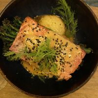 Salmon bowl #Veganuary at Meet Vegano in Malaga