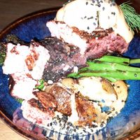 Vegan 'salmon' at Meet Vegano in Malaga