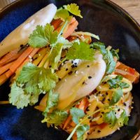 Summer bao (delicious!) at Meet Vegano in Malaga